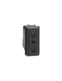 Presa 2P+T 10/16A Nero Living Now BTICINO - KG4180