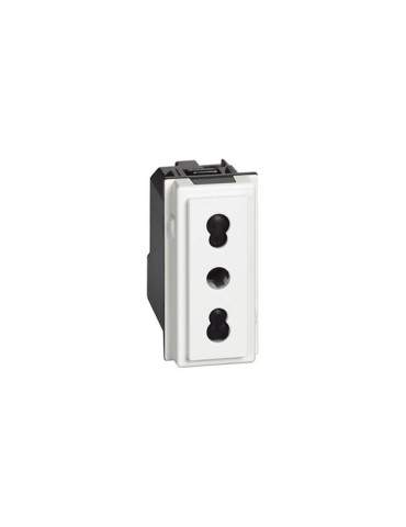 Presa 2P+T 10/16A Bianco Living Now BTICINO - KW4180