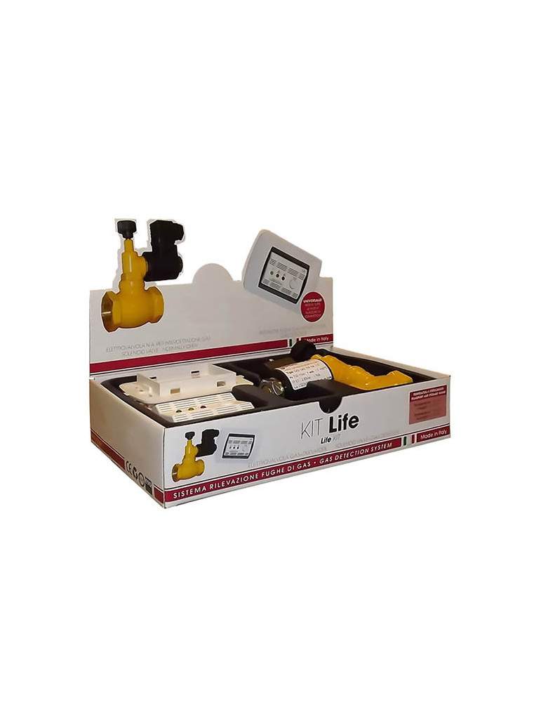Kit Life Rilevatore Fughe Gas GPL Incasso Dedector Gas Antracite GECA - 36671126