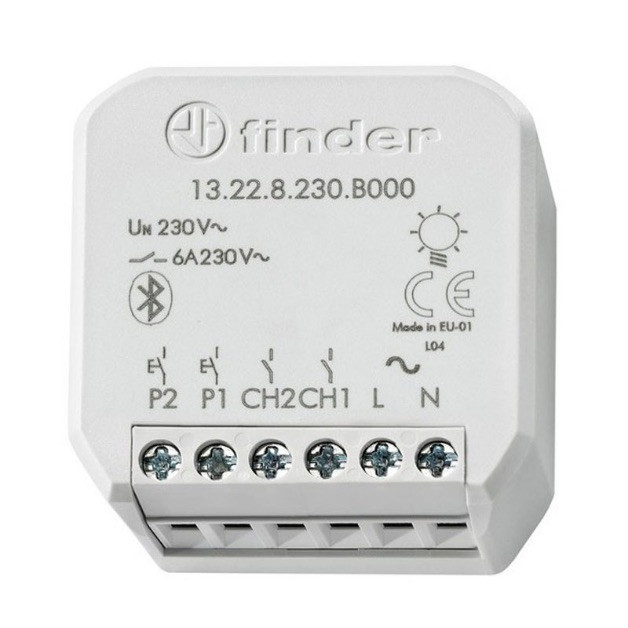 Relè Multifunzione Actuator Yesly Type 13.22 Bluetooth 2Canali 13.22.8.230.B000 FINDER - 13228230B000