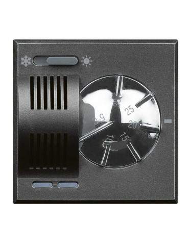 Termostato Ambiente Elettronico Con Commutatore Estate/Inverno 2 Posti 230V Axolute Scuro BTICINO - HS4442