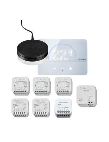 Kit Automazione 13S28230B000POA Tapparelle Yesly Connesso + 1CB190050007POA Bliss2 Termostato Smart Gateway FINDER - 00K163