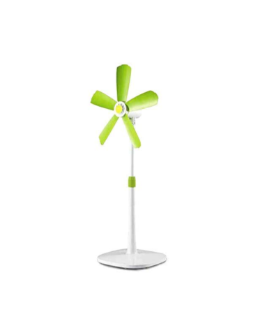 Ventilatore A Piantana Bianco Verde Margarita Motore Magnetico Senza Griglia CFG - EV070