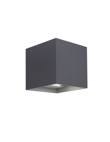Applique LED Da Muro Quadrata Interno/Esterno Alluminio Antracite 2x5W Marbella Squared Shot BOT LIGHTING - MARBELLA10GQK