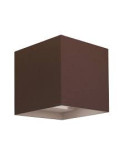 Applique LED Da Muro Quadrata Interno/Esterno Alluminio Corten Fascio 2x5W Marbella Squared Shot BOT LIGHTING - MARBELLA10CQK