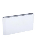 Applique LED Da Muro Rettangolare In Alluminio Bianco 2x6W Alicante Doppia Luce Shot BOT LIGHTING - ALICANTE10B
