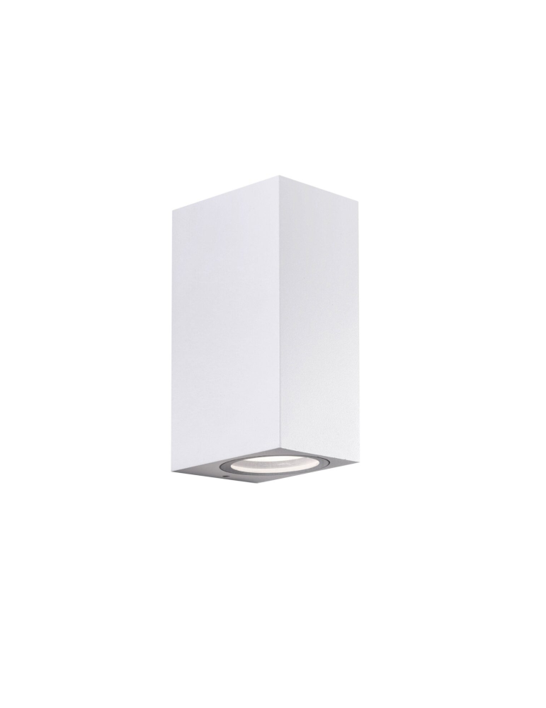 Applique LED Lampada Da Muro In Alluminio Bianco Toledo 2 Doppia Emissione GU10 Shot BOT LIGHTING - TOLEDO2B