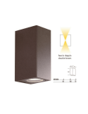 Applique LED Da Muro In Alluminio Corten Toledo 2 Doppia Emissione GU10 Shot BOT LIGHTING - TOLEDO2C