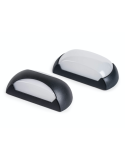 Plafoniera Applique Lampada Stagna Da Parete/Soffitto Ely Led Con Cover Luce Bianca 4000K 12W Nero LAMPO - ELY12WNEBN
