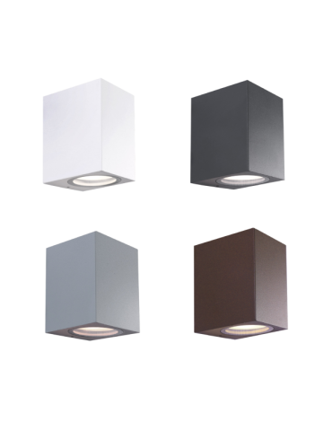 Applique LED Lampada Da Muro In Alluminio Corten Toledo 1 Fascio Singolo GU10 Shot BOT LIGHTING - TOLEDO1C