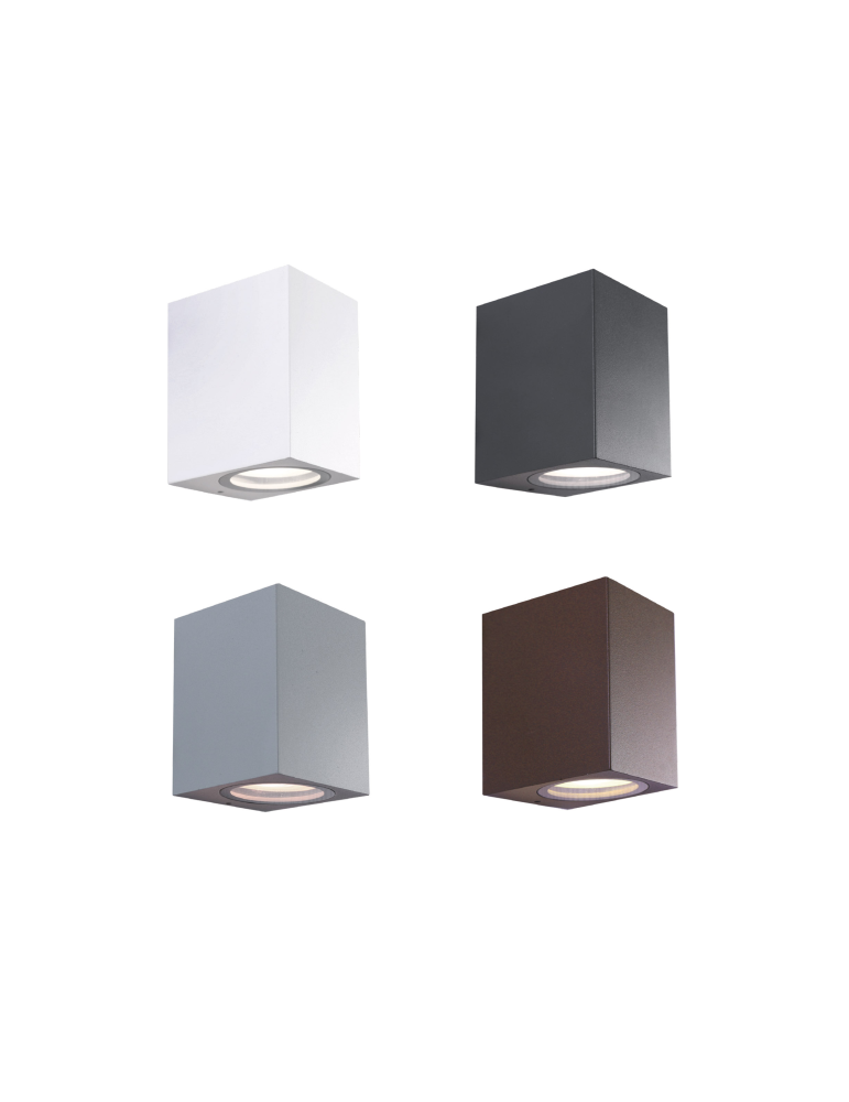 Applique LED Lampada Da Muro In Alluminio Corten Toledo 1 Fascio Singolo GU10 Shot BOT LIGHTING - TOLEDO1C