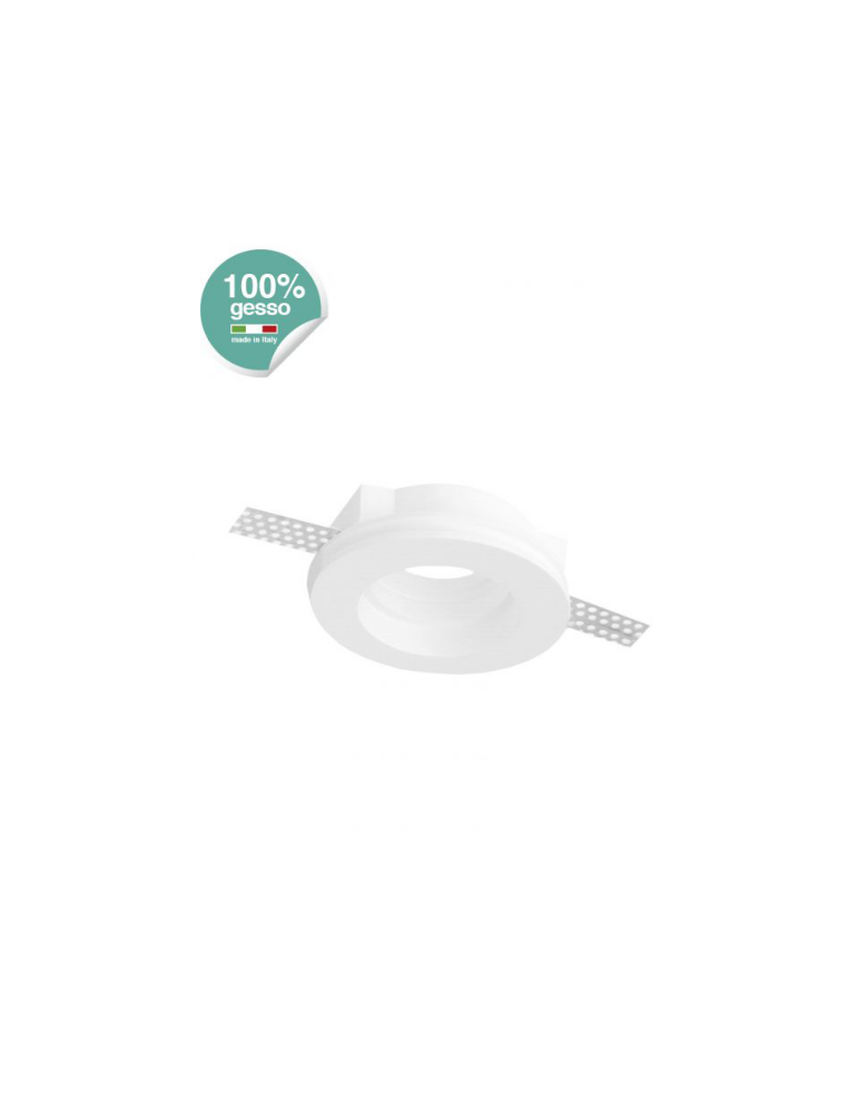 Faretto Ad Incasso Tondo In Gesso Per Soffitto Con Portalampada Per GU10 STONE - 9001