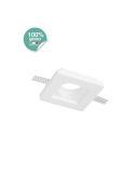 Faretto Ad Incasso Quadrato In Gesso Per Soffitto Con Portalampada Per GU10 STONE - 9002