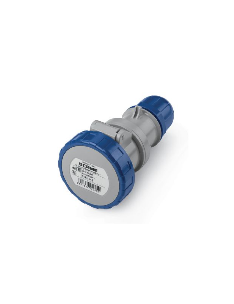 Presa Mobile Industriale Optima 3Poli 2P+T 16A IP66 IP67 Blu SCAME - 318.1643