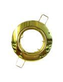 Faretto Ad Incasso Soffitto Tondo IP20 GU10 Fisso In Alluminio  Oro Lucido Con Portalampada STONE - 8005/OL