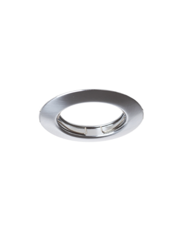 Faretto Ad Incasso Soffitto Tondo IP20 GU10 Fisso In Alluminio Cromo Lucido Con Portalampada STONE - 8005/CL