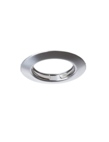 Faretto Ad Incasso Soffitto Tondo IP20 GU10 Fisso In Alluminio Nichel Satinato Con Portalampada STONE - 8005/NS