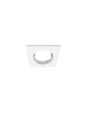 Faretto Ad Incasso Soffitto Quadrato IP20 GU10 Fisso In Alluminio Bianco Con Portalampada STONE - 8007/B