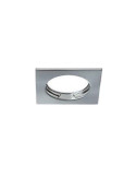 Faretto Ad Incasso Soffitto Quadrato IP20 GU10 Fisso In Alluminio Cromo Lucido Con Portalampada STONE - 8007/CL
