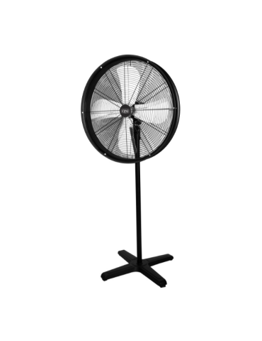 Ventilatore A Piantana Da Terra HURRICANE D.71 Nero Tamburato 3 Pale Metallico CFG - EV065