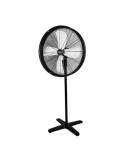 Ventilatore A Piantana Da Terra HURRICANE D.71 Nero Tamburato 3 Pale Metallico CFG - EV065