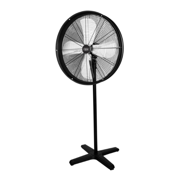 Ventilatore A Piantana Da Terra HURRICANE D.66 Nero Tamburato 3 Pale Metallico CFG - EV065