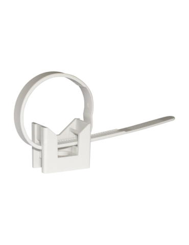 CT-CLIP Base Con Fascetta Per Il Fissaggio Tubi Protettivi Rigidi Plastica E Metallo 16 A 32mm Confezione 100 ELEMATIC - 565510