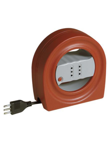 Prolunga Avvolgicavo GYRO 5m Con Protettore Termico E 2 Prese 10A BTICINO - S2722