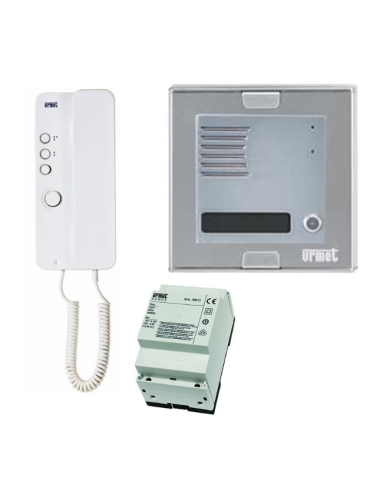 Kit Citofonico Citofono Monofamiliare Citoset V1 Pulsantiera Sinthesi Da Incasso URMET - 1150/301