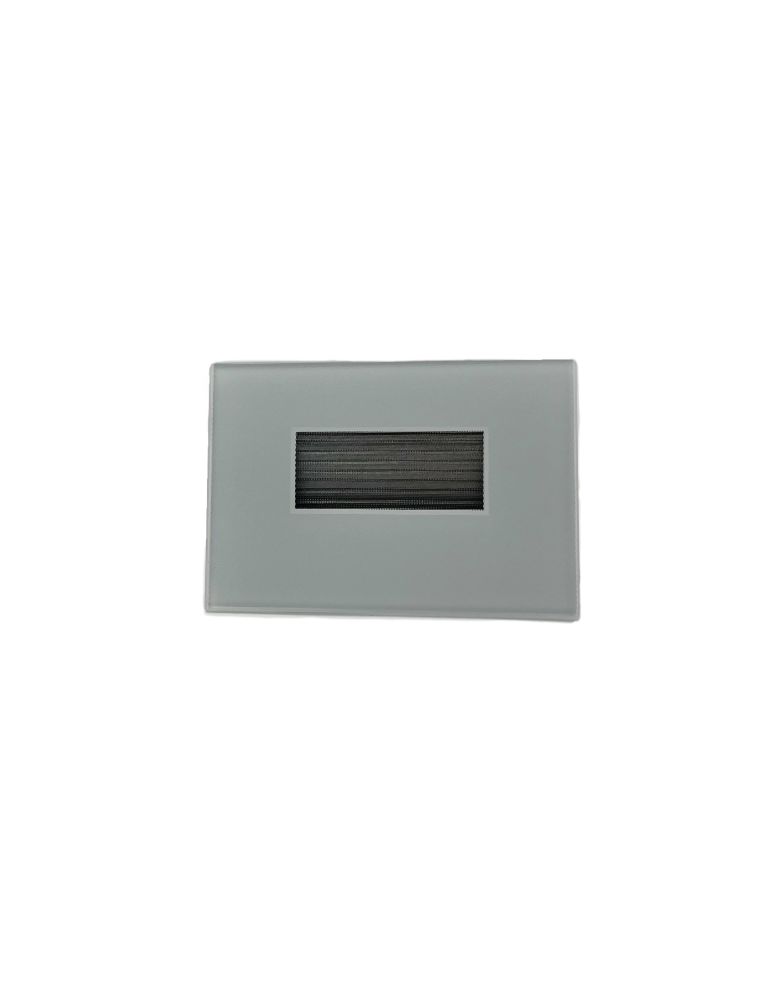 Segnapasso Led Ad Incasso Rettangolare Con Vetro Temperato Sistema Tricolor Asimmetrico 5W 206Lumen Per 503 LAMPO - SPLED503OVMC