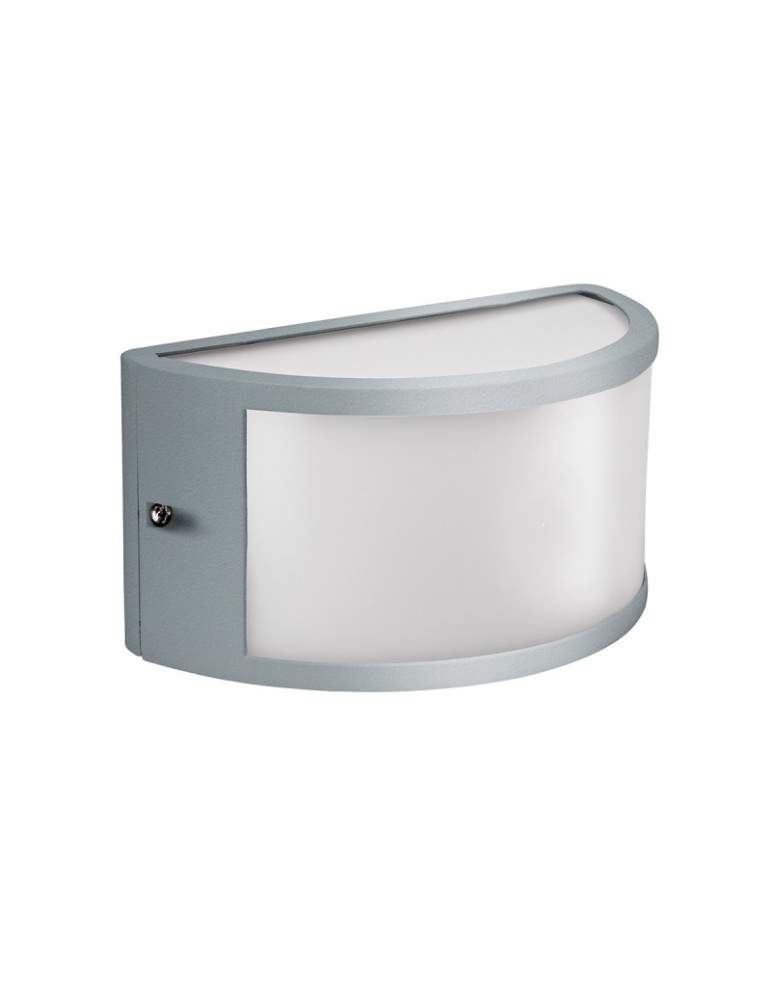 Applique Lampada Da Muro In Alluminio Grigio Marina Segovia 1 E27 IP54 Shot BOT LIGHTING - SEGOVIA1E27M