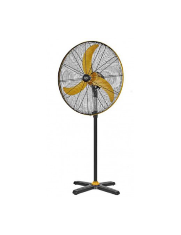 Ventilatore A Piantana Da Terra SILENTE Silenzioso Diametro 76 cm Telescopico nero/Giallo 6 Velocità Corpo In Metallo CFG EV066
