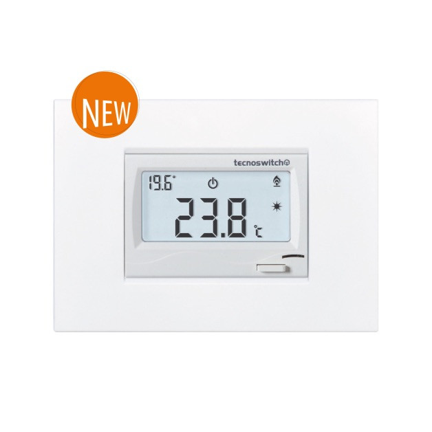 Termostato Touch Da Incasso Tintoretto Con 2 Frontalini Bianco Antracite TECNOSWITCH - TE315BG