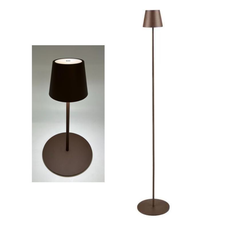 AUDREY Lampada Piantana Metallo Ricaricabile Marrone CFG - EL123