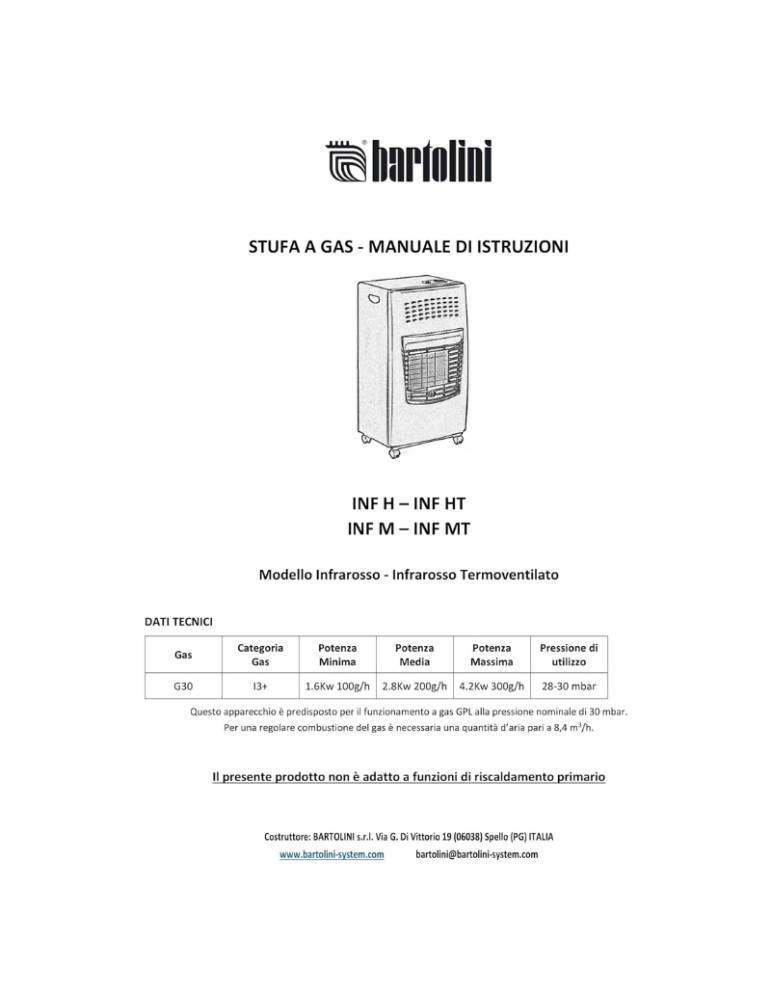 Stufa A Gpl BELLA Rubino BARTOLINI - IB206IT