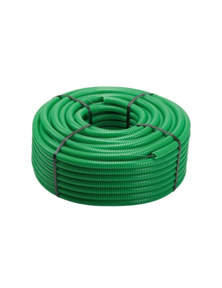 Tubo Flessibile Corrugato Per Impianti Elettrici Con Tirafili D.20 100M. Verde Pvc Serie Tieffe TUBIFOR - TF01020VT100