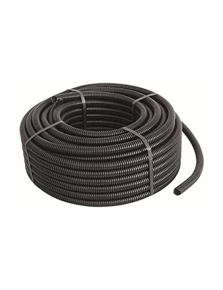 Tubo Flessibile Corrugato Per Impianti Elettrici Con Tirafili D.32 25M. Nero Pvc Serie Tieffe TUBIFOR - TF01032NT025