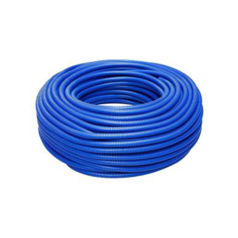 Tubo Flessibile Corrugato Per Impianti Elettrici Con Tirafili D.20 100M. Blu Pvc Serie Tieffe TUBIFOR - TF01020BT100