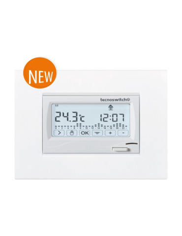 Cronotermostato Touch Settimanale Con Mascherine Intercambiabili Bianca E Antracite TECNOSWITCH - CR615BG