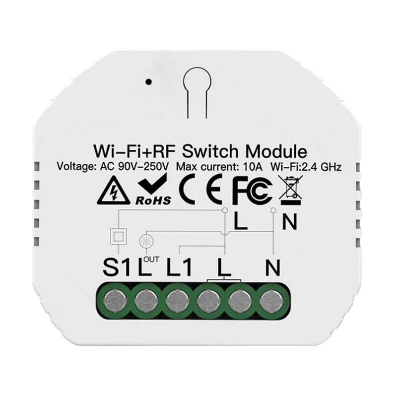 Relè Controllo Luci Smart Wi-fi 220Vac Tuya ELCART - 36/05300-00