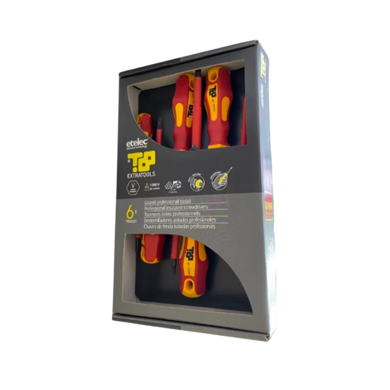Kit 6 Giraviti Professionali Isolati 1000V Extratools ETELEC - T0306