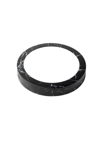 Plafoniera Circolare Downlight Deco Effetto Marmo Nero 4000K ALVERLAMP - DLM2040SGB