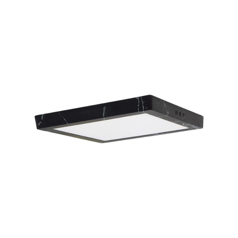 Plafoniera Quadrata Downlight Deco Effetto Marmo Nero 4000K ALVERLAMP - DLM2040SCGB