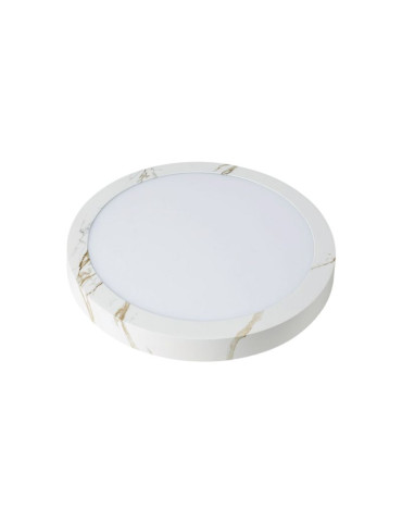 Plafoniera Circolare Dowlight Deco Effetto Marmo Bianco 4000K Tricolor ALVERLAMP - DLM2040SGW (DLM20SGW)