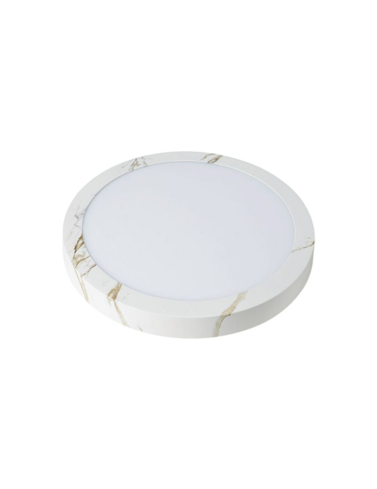Plafoniera Circolare Dowlight Deco Effetto Marmo Bianco 4000K Tricolor ALVERLAMP - DLM2040SGW (DLM20SGW)