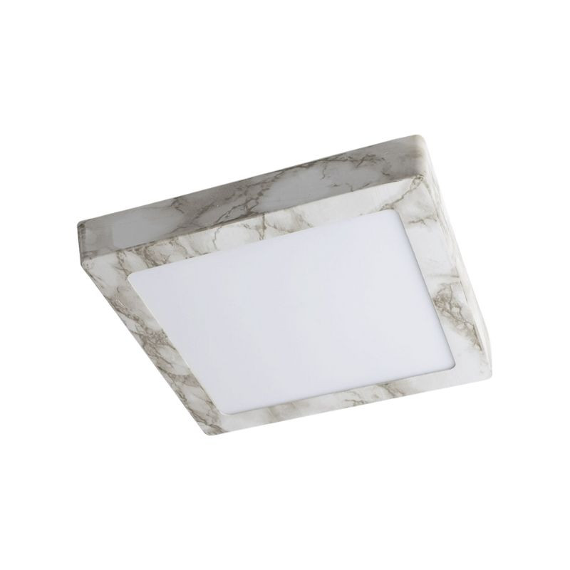 Plafoniera Quadrata Downlight Deco Effetto Marmo Bianco 4000K ALVERLAMP - DLM2040SCGW