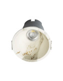 Faretto Circolare Downlight Deco Ad Incasso Bianco Effetto Marmo ALVERLAMP - LOP1240CC100GW