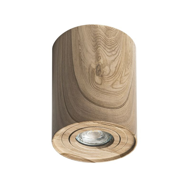 Applique Da Esterno Marrone Chiaro Effetto Legno Aros Gu10 IP20 MiaLuz ALVERLAMP - LGB96SN