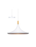 Lampadario Circolare Bianco E Oro Decorativo E27 ALVERLAMP - LCO7004