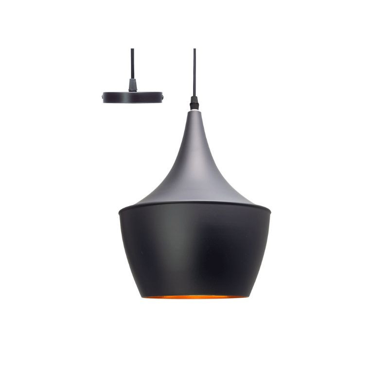Lampadario Circolare Nero E Oro Decorativo E27 ALVERLAMP - LCO7002